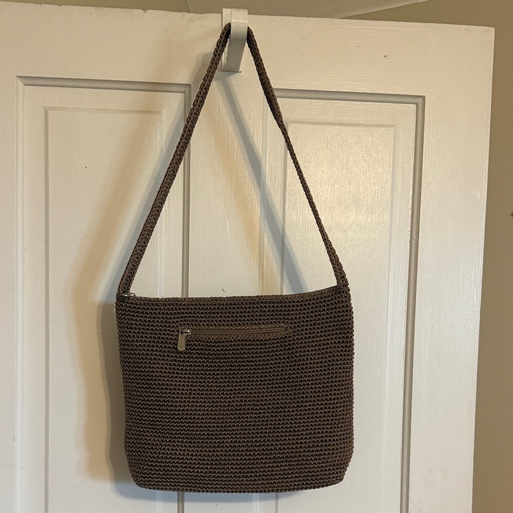 The Sak Chocolate Brown Crochet Shoulder Bag